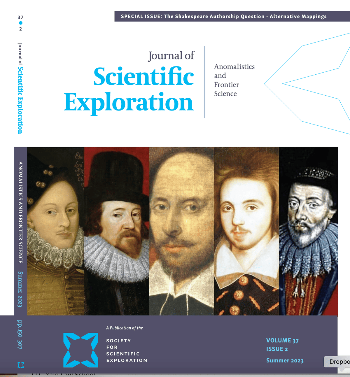 The Journal of Scientific Exploration SAQ special edition Shakespeare