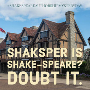 Shaksper is Shake-Speare? Doubt it.